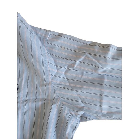 Polo Ralph Lauren Button Down 17 34/35 XL Long Sleeve Blue Pink White Stripe - Picture 5 of 8